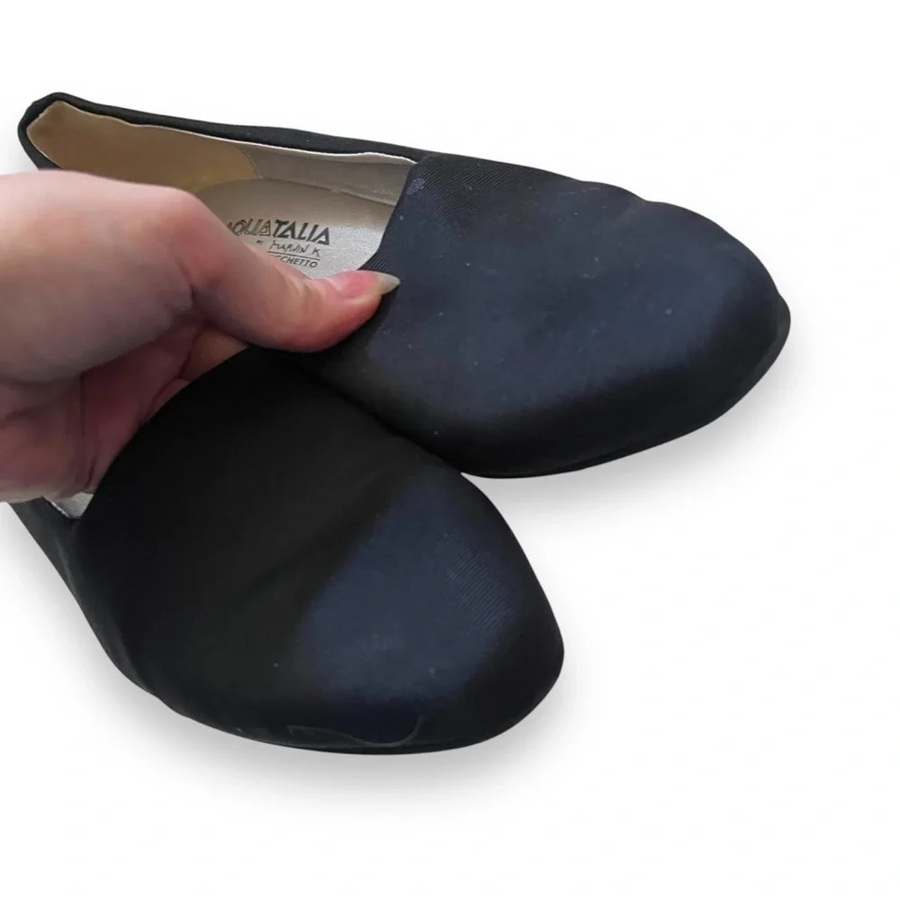 Aquatalia Black Wedge Shoes Size 8 Closed Toe Professional Business